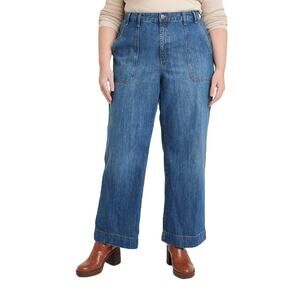 Universal Thread Womens Jeans Sz 26 High Rise Wide Leg Blue Denim